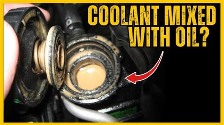 How do you know if coolant is mixed with oil?