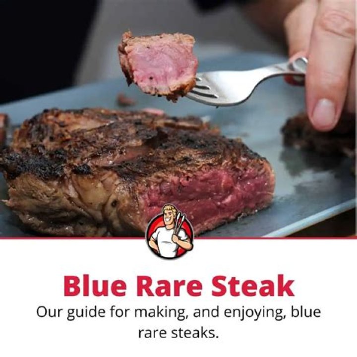 How do you make rare blue steak?