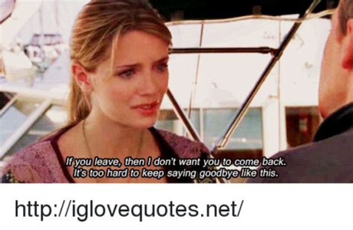 How do you say goodbye to someone without actually saying it directly to them?