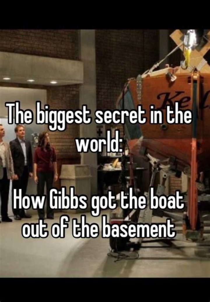 How does Gibbs get the boat out of the basement?