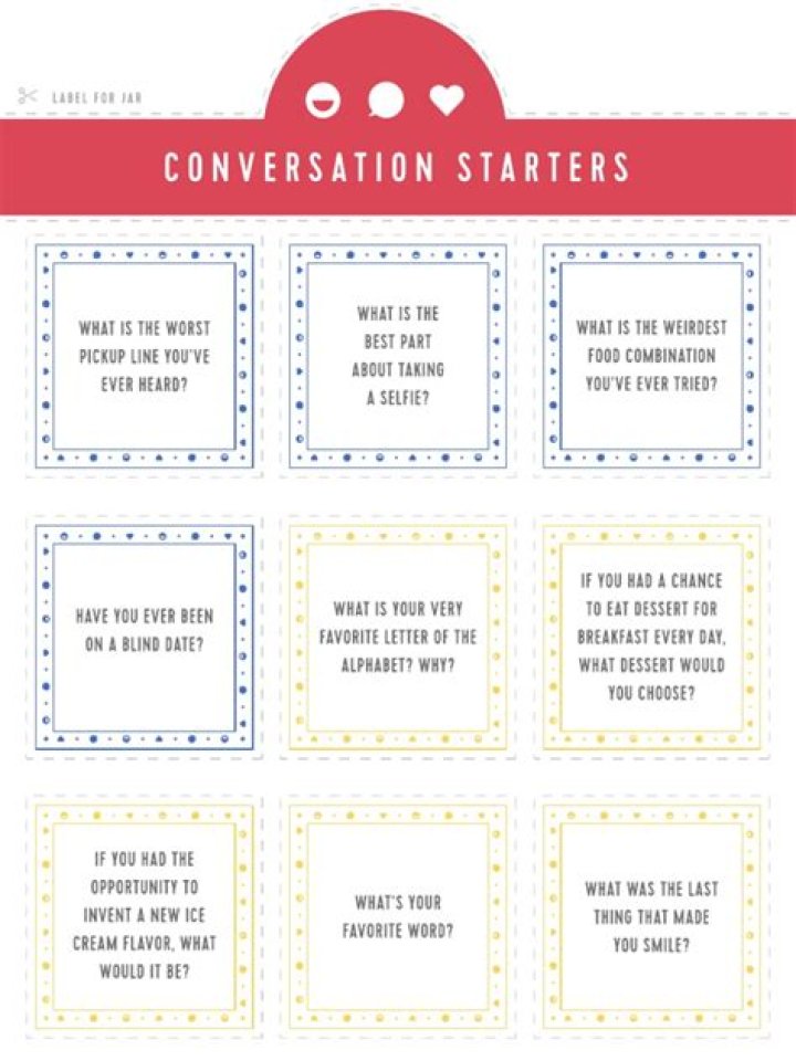 What are good conversation starters with a guy?